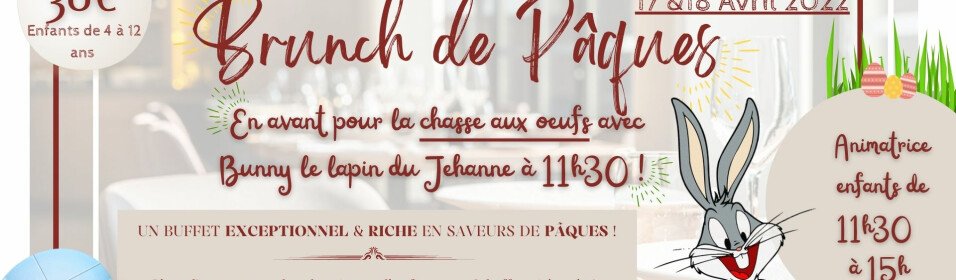 Les Brunchs de Pâques Du Jehanne les 17 & 18 avril 2022